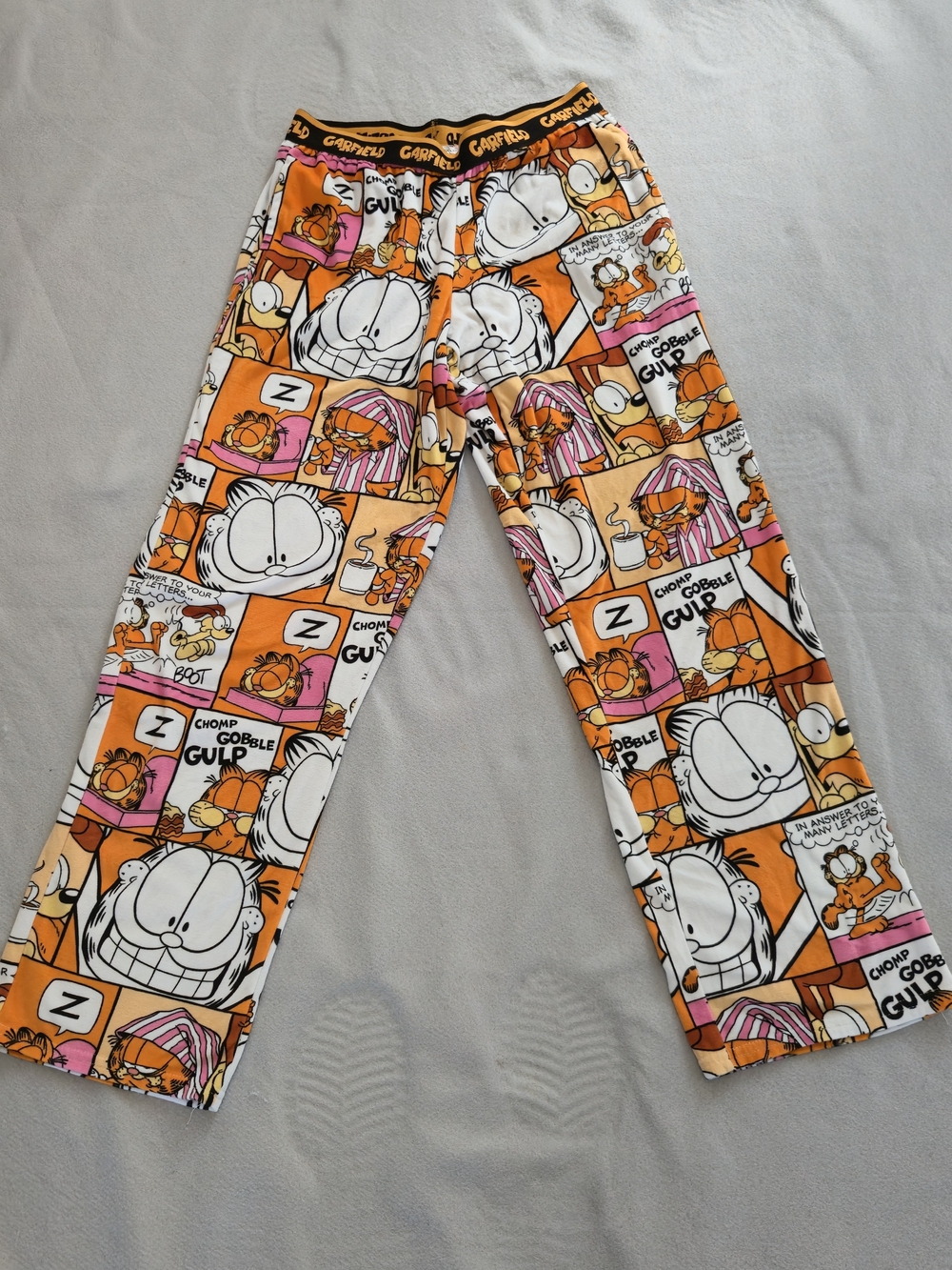 The Garfield Movie Print Fleece Pajama Pants Orange Sleepwear Size S